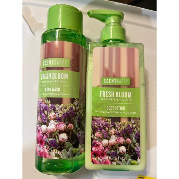 Scent Happy Body Lotion Fresh Bloom‎ Jasmine& Gardenia 13.0z - Picture 1 of 3